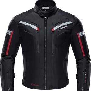 Men Motorcycle Jacket Waterproof Windproof Full Body Protective Gear Armoured